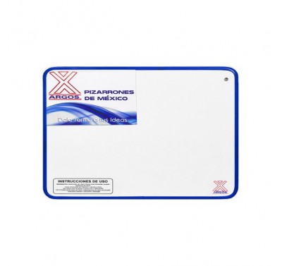 Pizarron blanco con marco de vinil tamaño carta (20*30 cms) Argos