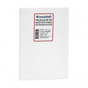 Acetato tama&ntilde;o oficio Kronaline con 25 piezas