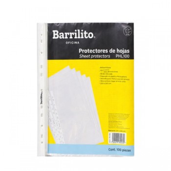 Mica para carpeta tama&ntilde;o oficio con 100 piezas Barrilito