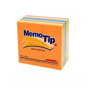 Block memo tip 3 X 3 neon con 400 hojas Janel