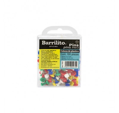 Pin surtido Barrilito (pin13) con 100 piezas