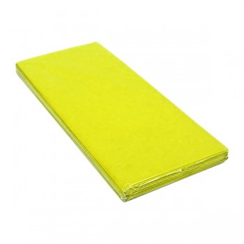 Papel china amarillo canario con 100 piezas