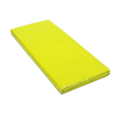 Papel china amarillo canario con 100 piezas