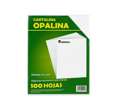 Hoja opalina tamaño carta cartulina Imperial 220 gramos con 100 hojas