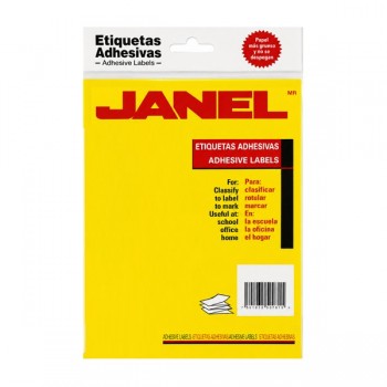 Etiqueta blanca adherible Janel