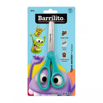 Tijeras escolares acero inoxidable b70 Barrilito