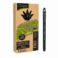Boligrafo punto fino negro con 12 piezas pin point green (ecologico) 7 mm Azor