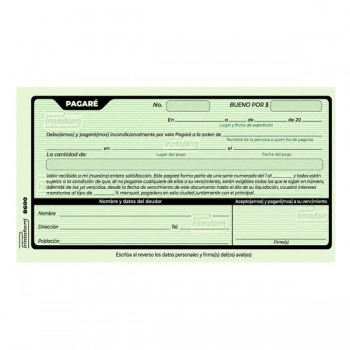 Pagare (8600) Printaform 50 hojas