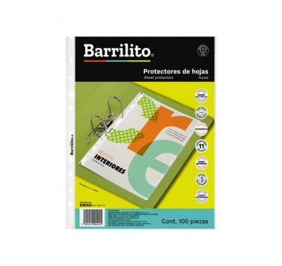 Mica para carpeta tamaño carta Barrilito con 100 piezas