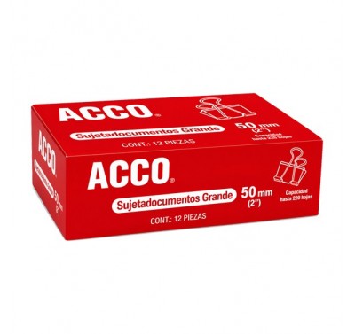 Sujeta documentos grande de 50 mm (2 pulgadas) con 12 piezas Acco
