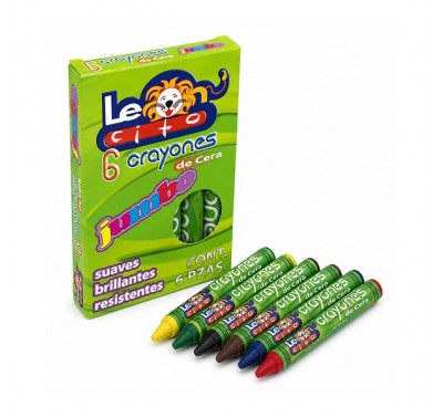 Crayon Leoncito extra  grueso con 6 piezas