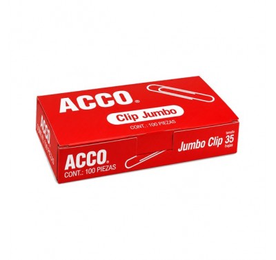Clip jumbo con 100 piezas Acco