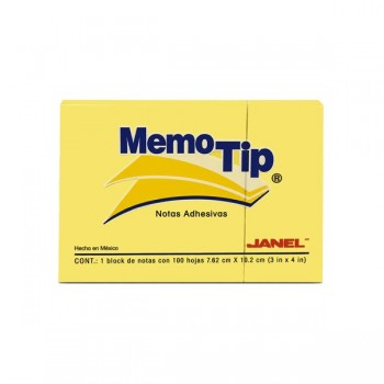Block memo tip 3 x 4 amarillo (57) Janel