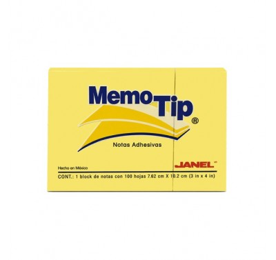 Block memo tip 3 x 4 amarillo (57) Janel