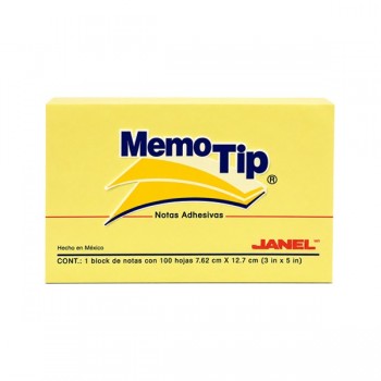 Block memo tip 3 x 5 amarillo (55) Janel