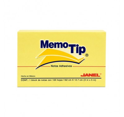 Block memo tip 3 x 5 amarillo (55) Janel