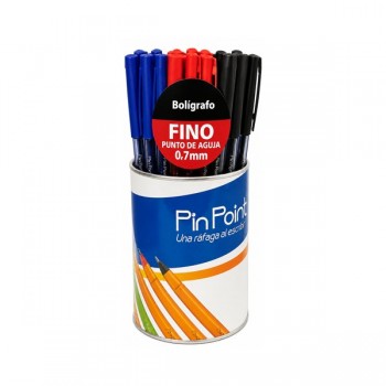 Boligrafo punto fino pin point con 36 piezas colores surtidos Azor 