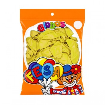 Globo n&uacute;mero 7 Fesa amarillo con 100 piezas