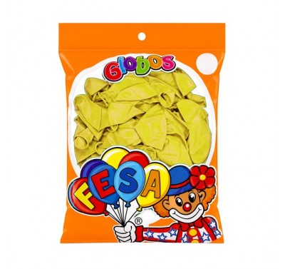 Globo número 7 Fesa amarillo con 100 piezas