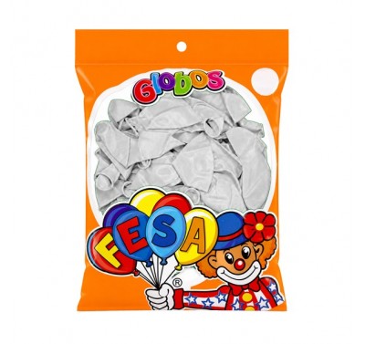 Globo número 9 Fesa blanco con 100 piezas