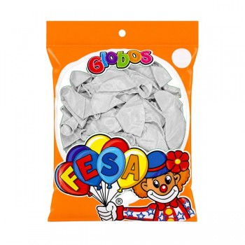 Globo n&uacute;mero 7 Fesa blanco con 100 piezas