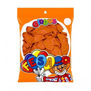 Globo n&uacute;mero 7 Fesa naranja con 100 piezas