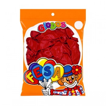 Globo n&uacute;mero 7 Fesa rojo con 100 piezas