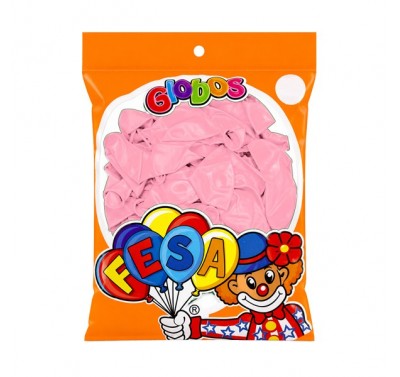 Globo número 7 Fesa rosa pastel con 100 piezas