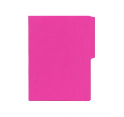 Folder tamaño carta fluorescente fucsia con 25 piezas