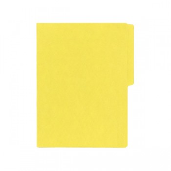 Folder tama&ntilde;o carta fluorescente canario con 25 piezas
