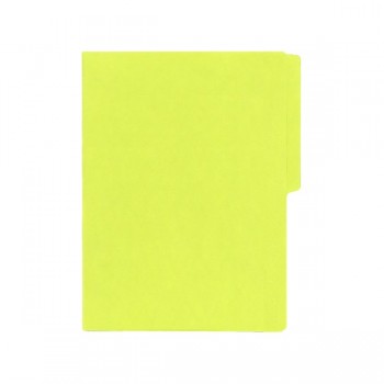 Folder tama&ntilde;o carta fluorescente amarillo electrico con 25 piezas