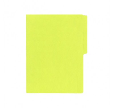 Folder tamaño carta fluorescente amarillo electrico con 25 piezas