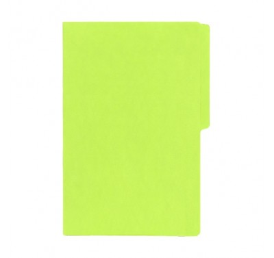 Folder tamaño oficio fluorescente verde electrico con 25 piezas