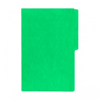 Folder tama&ntilde;o oficio fluorescente verde limon con 25 piezas