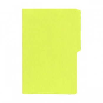 Folder tama&ntilde;o oficio fluorescente amarillo electrico con 25 piezas