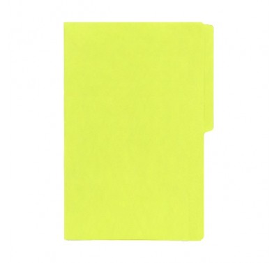 Folder tamaño oficio fluorescente amarillo electrico con 25 piezas