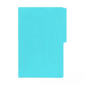Folder tama&ntilde;o oficio fluorescente turquesa con 25 piezas