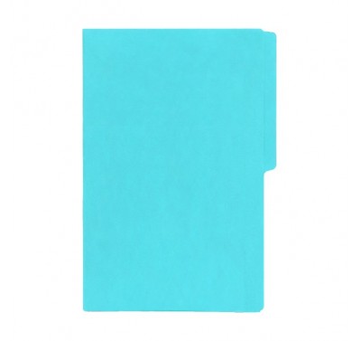 Folder tamaño oficio fluorescente turquesa con 25 piezas