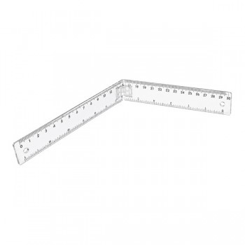 Regla plastico Arcoiris 30 cms. 15 + 15