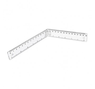 Regla plastico Arcoiris 30 cms. 15 + 15