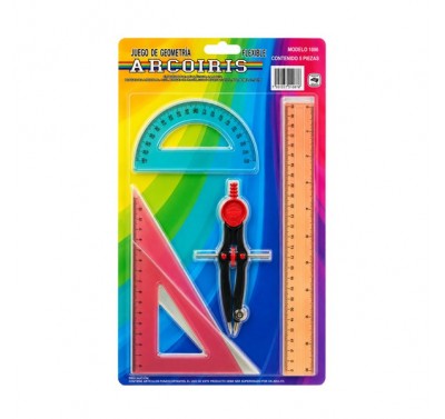 Juego de geometria Arcoiris grande flexible de 30 cms