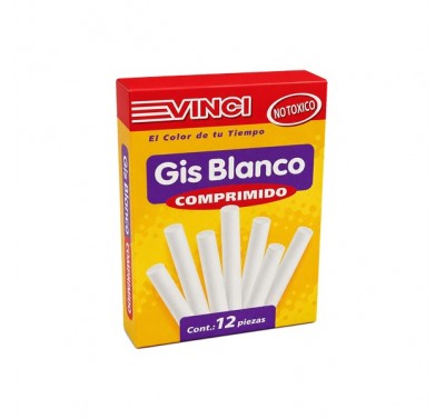 Gis blanco con 12 piezas Vinci comprimido 