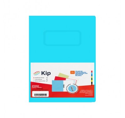 Folder KIP con palanca tamaño carta azul claro con 4 piezas