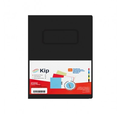 Folder Kip con palanca tamaño carta negro con 4 piezas