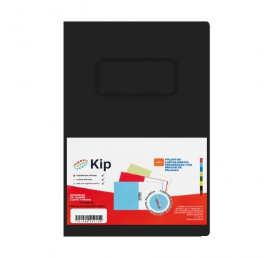 Folder Kip con palanca tamaño oficio negro con 4 piezas