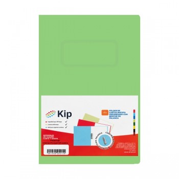 Folder Kip con palanca tama&ntilde;o oficio verde claro con 4 piezas