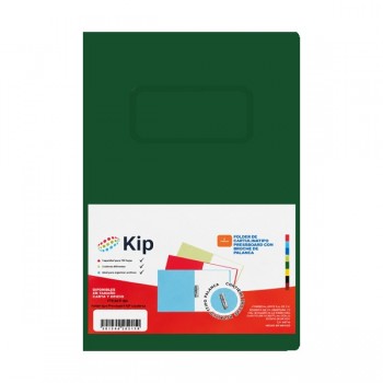 Folder Kip con palanca tama&ntilde;o oficio verde obscuro con 4 piezas