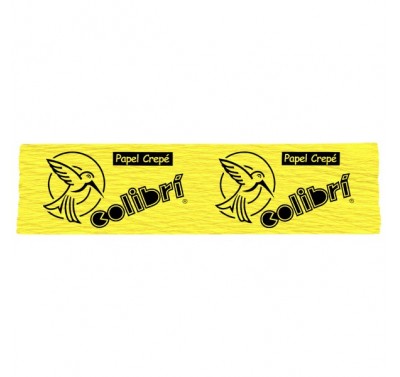 Papel crepe Colibri amarillo canario con 10 piezas
