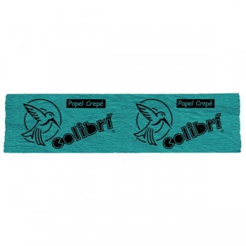 Papel crepe Colibri azul turquesa con 10 piezas