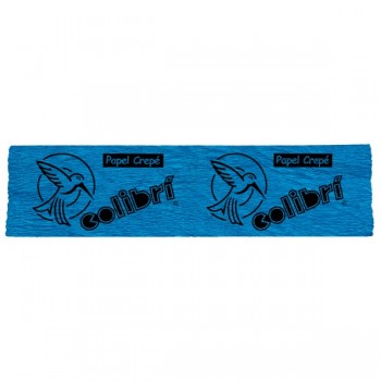 Papel crepe Colibri azul cobalto con 10 piezas
